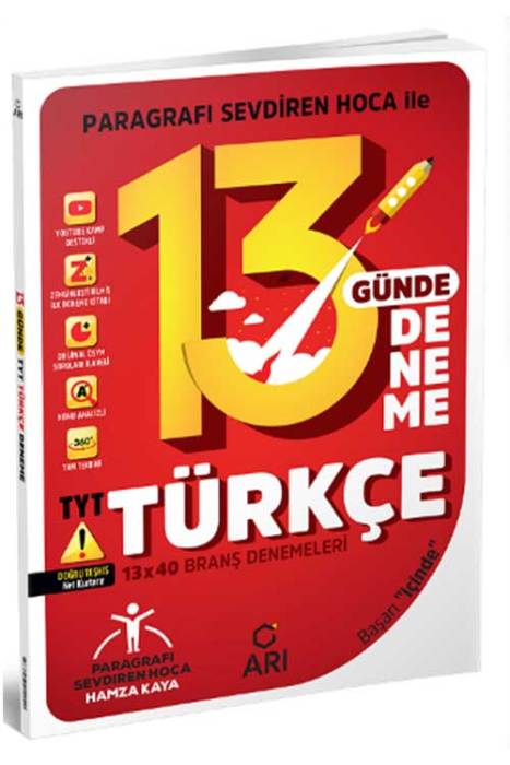 YKS TYT Türkçe 13 Günde 13x40 Branş Deneme Arı Yayınları TYT Türkçe