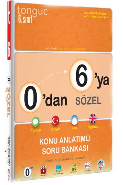 0dan 6ya Sözel Konu Anlatımlı Soru Bankası Tonguç Akademi Yayınları