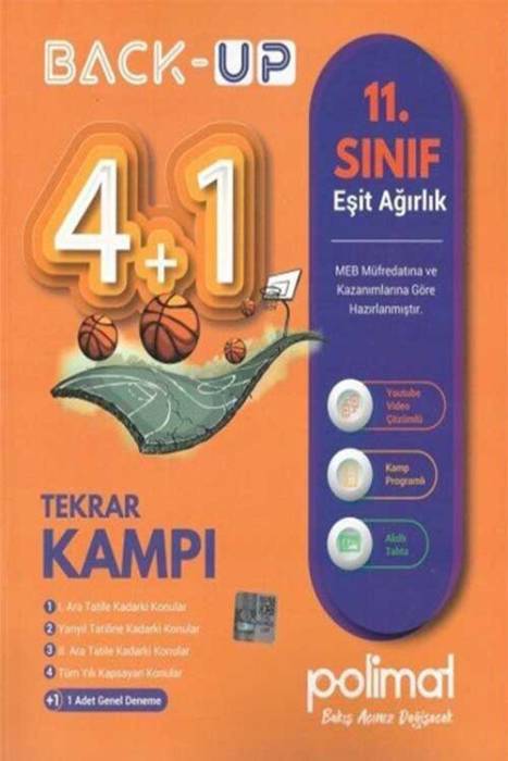 11. Sınıf Back Up 4+1 Eşit Ağırlık Kamp Kitabı Polimat Yayınları