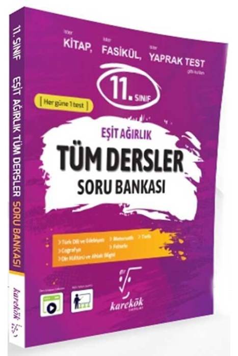 11. Sınıf Tüm Dersler Eşit Ağırlık Soru Bankası Karekök Yayınları