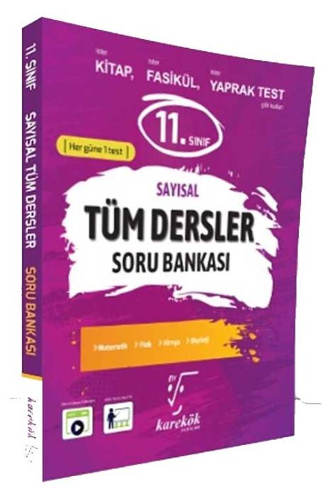 11. Sınıf Tüm Dersler Sayısal Soru Bankası Karekök Yayınları