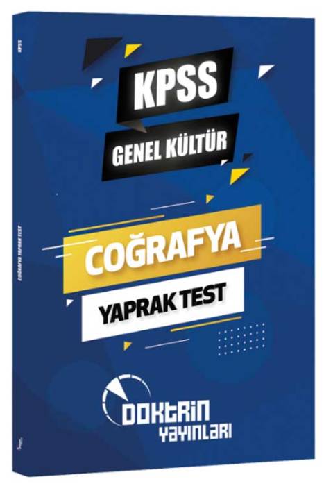 2024 KPSS Genel Kültür Coğrafya Yaprak Test Doktrin Yayınları