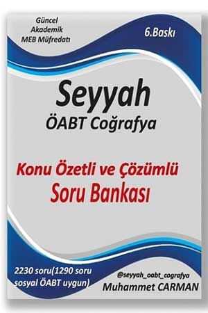 2020 ÖABT SEYYAH Coğrafya Soru Bankası Çözümlü Muhammet Carman Yayınları