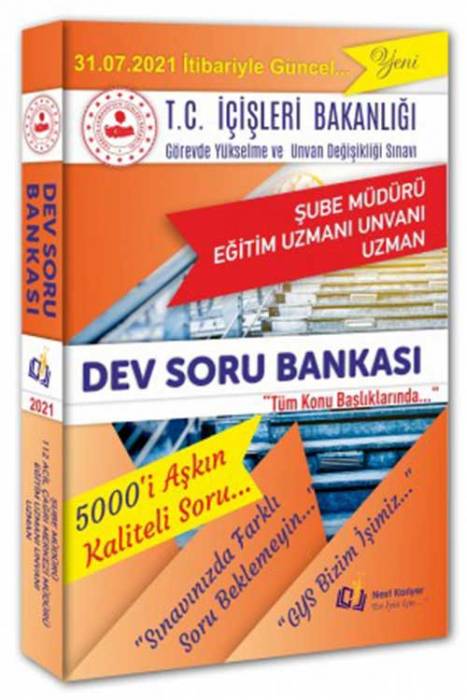 Next Kariyer 2021 Güncel İçişleri Bakanlığı GYS ve UDS Şube Müdürü, Eğitim Uzmanı Unvanı, Uzman Dev Soru Bankası Next Kariyer Yayınları