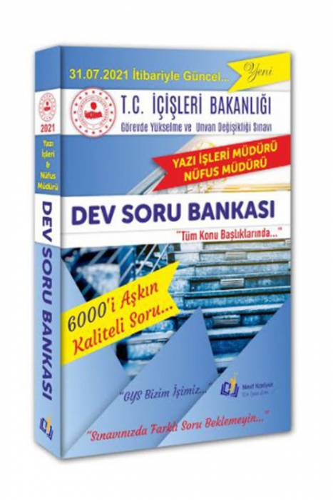 2021 GÜNCEL T.C. İçişleri Bakanlığı Görevde Yükselme ve Unvan Değişikliği Sınavı Yazı İşleri Müdürlüğü Nüfus Müdürü Dev Soru