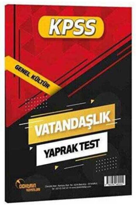 2021 KPSS Vatandaşlık Yaprak Test Doktrin Yayınları