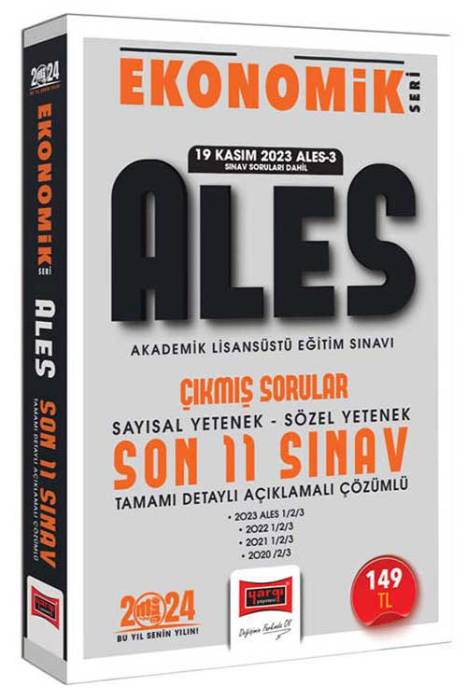 2024 ALES Ekonomik Seri Çıkmış Sorular Tamamı Çözümlü Son 11 Sınav Yargı Yayınları