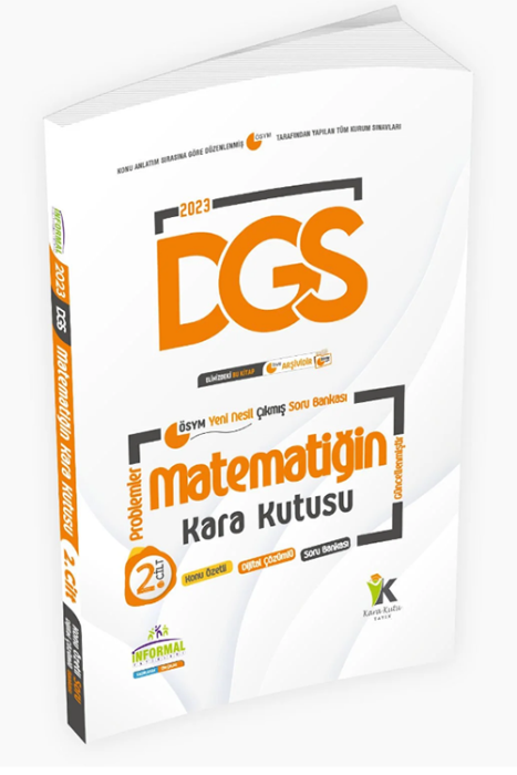 2022 DGS Matematiğin Kara Kutusu 2.Cilt Konu Özetli Dijital Çözümlü Çıkmış Soru Bankası Kara Kutu Yayınları