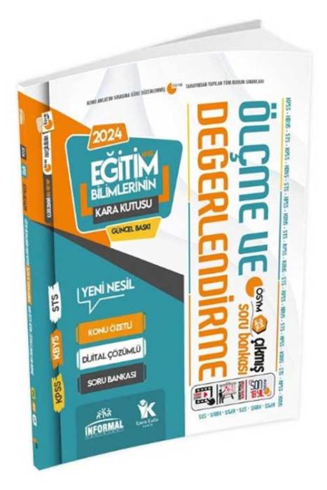 2024 KPSS Eğitim Bilimlerinin Kara Kutusu Ölçme ve Değerlendirme Çıkmış Sorular Soru Bankası Çözümlü İnformal Yayınları