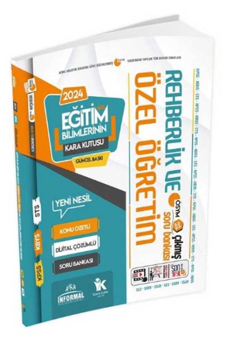 2024 KPSS Eğitim Bilimlerinin Kara Kutusu Rehberlik ve Özel Öğretim Çıkmış Sorular Soru Bankası Çözümlü İnformal Yayınları