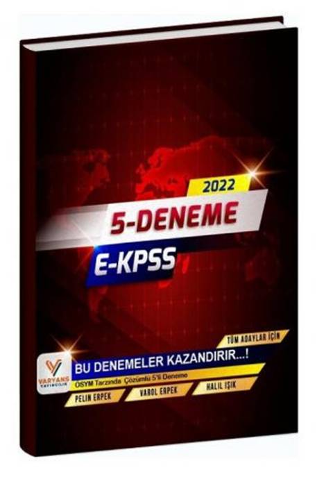 2022 EKPSS 5 Deneme Çözümlü Varyans Yayınları