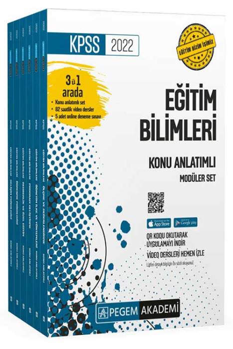 2022 KPSS Eğitim Bilimleri Konu Anlatımlı Modüler Set - 6 Kitap + En Güncel Video Pegem Akademi Yayınları