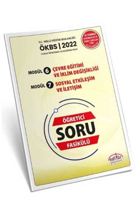 2022 MEB ÖKBS Uzman Öğretmen ve Başöğretmen Öğretici Soru Fasikülü Modül 6-7 Öğrenme ve Öğretme Süreçleri Editör Yayınevi