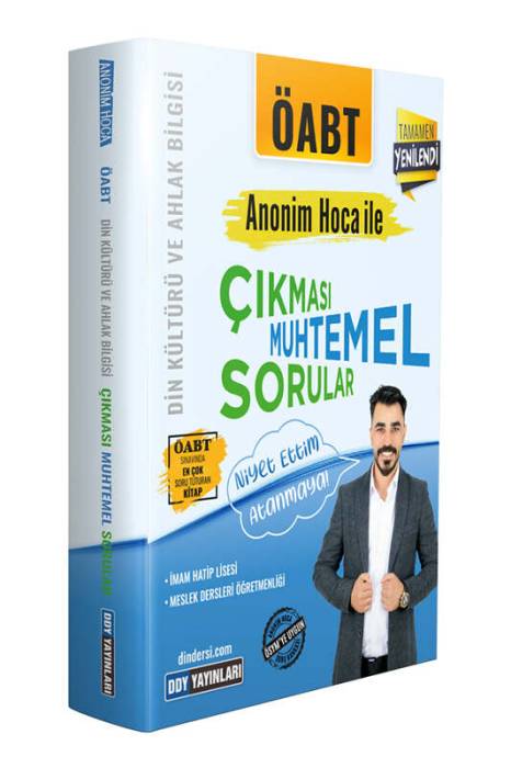 2022 ÖABT Din Kültürü ve Ahlak Bilgisi Anonim Hoca İle Çıkması Muhtemel Sorular DDY Yayınları