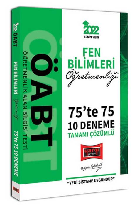 2022 ÖABT Fen Bilimleri Öğretmenliği 75te 75 Tamamı Çözümlü 10 Deneme Yargı Yayınları