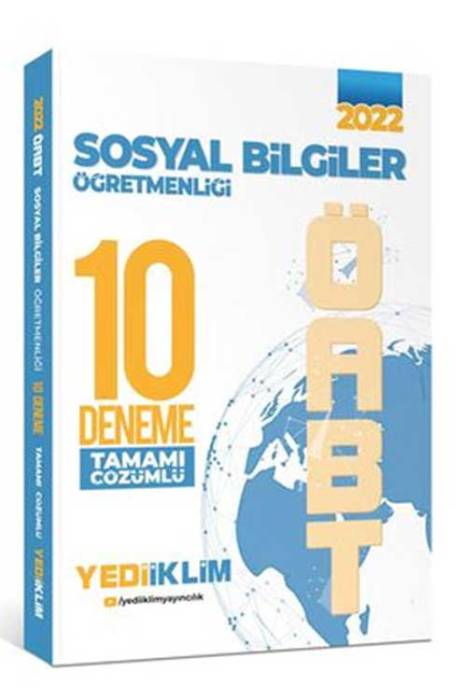 2022 ÖABT Sosyal Bilgiler Öğretmenliği Tamamı Çözümlü 10 Deneme Yediiklim Yayınları