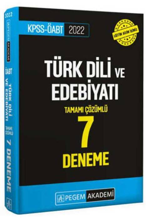 2022 ÖABT Türk Dili ve Edebiyatı 7 Deneme Çözümlü Pegem Akademi Yayınları