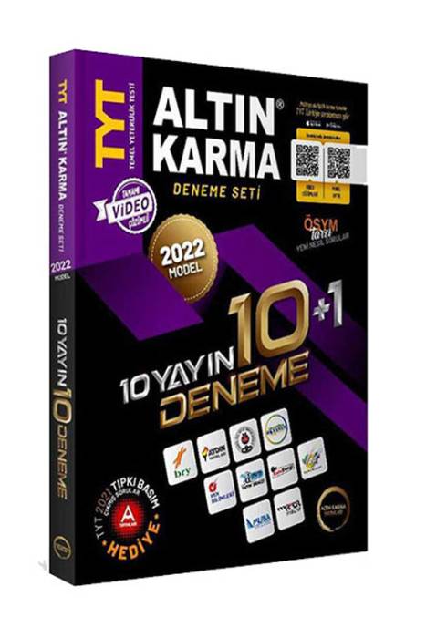 2022 TYT 10 Farklı Yayın 10 Farklı Deneme Altın Karma Yayınları 