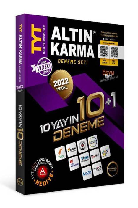 2022 TYT 10 Farklı Yayın 10 Farklı Deneme Altın Karma Yayınları