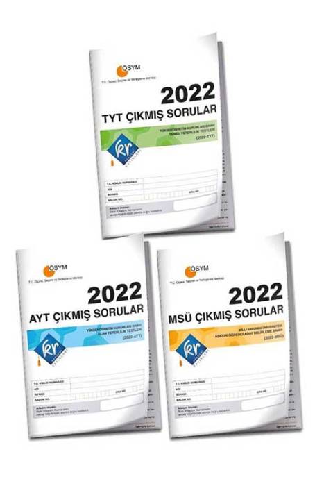 2022 TYT – AYT - MSÜ Çıkmış Sorular Tıpkı Basım Kitapçığı