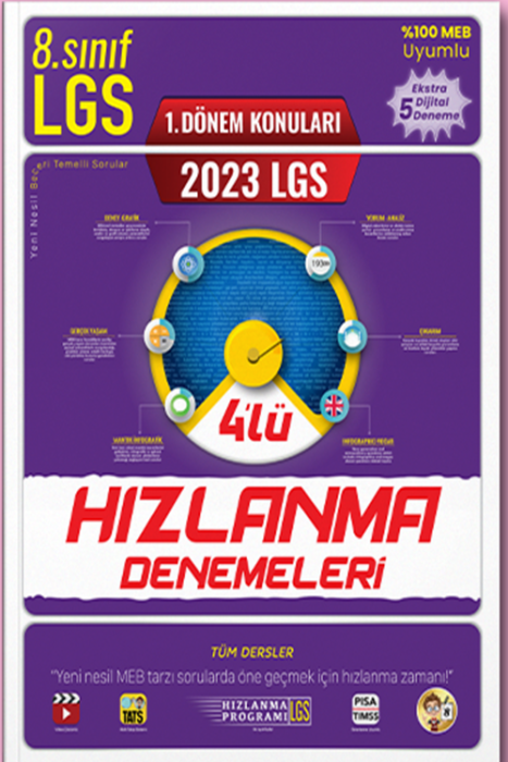 2023 8. Sınıf LGS 1. Dönem 4 lü Hızlanma Denemeleri Tonguç Akademi Yayınları