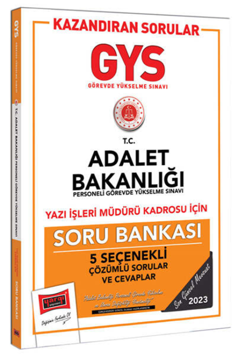 2023 Adalet Bakanlığı GYS Yazı İşleri Müdürlüğü Kazandıran Sorular Tamamı Çözümlü Soru Bankası Yargı Yayınları