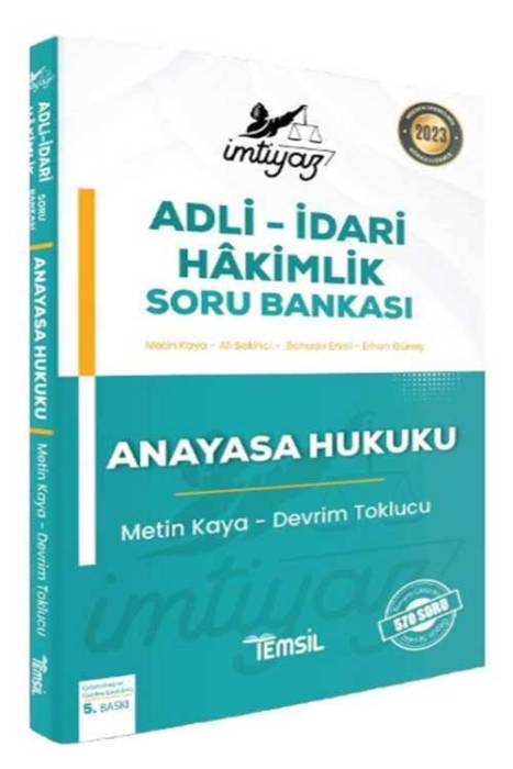 2023 Adli İdari Hakimlik Anayasa Hukuku İMTİYAZ Soru Bankası Çözümlü Temsil Yayınları