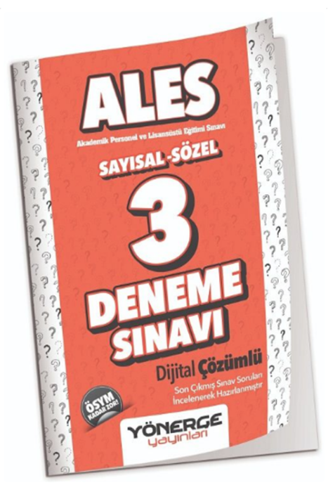 2024 ALES 3 Deneme Çözümlü Yönerge Yayınları