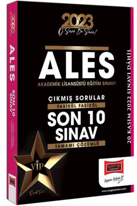 2023 ALES Tamamı Çözümlü Fasikül Fasikül 10 Sınav Çıkmış Sorular Yargı Yayınları