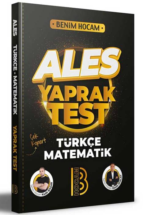 2023 ALES Türkçe - Matematik Yaprak Test Benim Hocam Yayınları