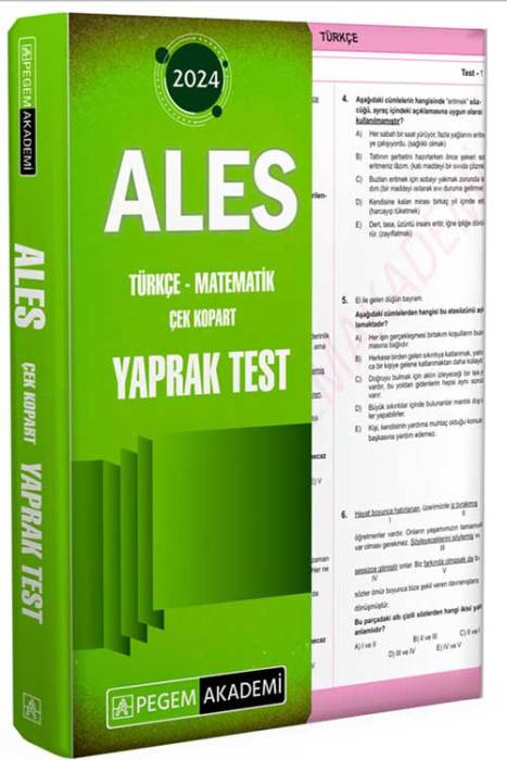 2024 ALES Çek Kopart Yaprak Test Pegem Akademi Yayınları