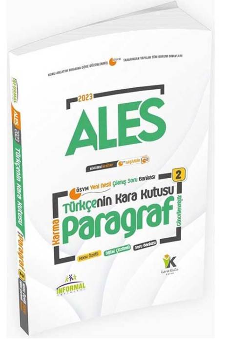 2023 ALES Türkçenin Kara Kutusu Paragraf 2. Cilt Konu Konu Soru Bankası İnformal Yayınları