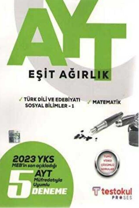 2023 AYT Eşit Ağırlık 5 Deneme Özel Baskı Test Okul Yayınları