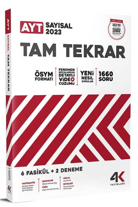 2023 AYT Sayısal Tam Tekrar 4K Yayınları