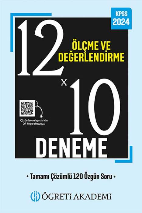 2024 KPSS Eğitim Bilimleri 12X10 Ölçme ve Değerlendirme Deneme Öğreti Akademi Yayınları