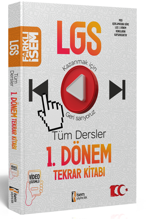 2023 Farklı İsem LGS Tüm Dersler 1.Dönem Tekrar Kitabı İsem Yayıncılık