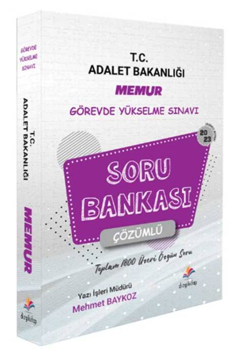 2023 GYS Adalet Bakanlığı Memur Soru Bankası Çözümlü Görevde Yükselme Dizgi Kitap Yayınları