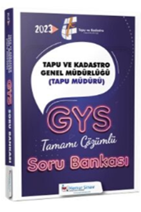 2023 GYS Tapu ve Kadastro Genel Müdürlüğü Tapu Müdürü Soru Bankası Görevde Yükselme Memur Sınav Yayınları