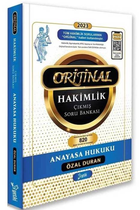 2023 Hakimlik Kaymakamlık KPSS İcra Müdürlüğü Anayasa Hukuku ORJİNAL Çıkmış Soru Bankası - Özal Duran Yetki Yayıncılık