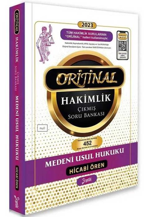 2023 Hakimlik Kaymakamlık KPSS İcra Müdürlüğü Medeni Usul Hukuku ORJİNAL Çıkmış Soru Bankası - Hicabi Ören Yetki Yayıncılık