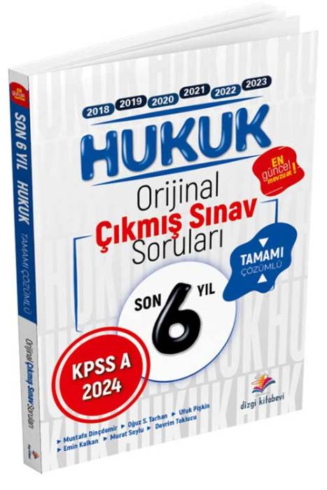 2024 KPSS A Grubu Hukuk Son 6 Yıl Çıkmış Sorular Çözümlü Dizgi Kitap Yayınları