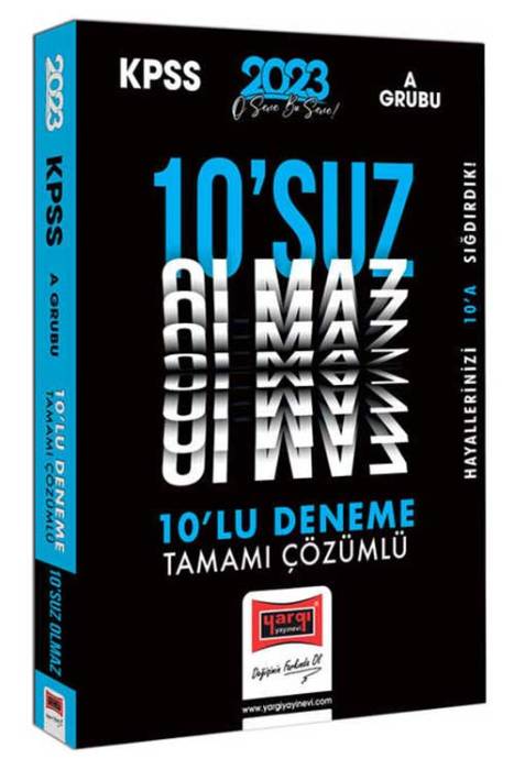 2023 KPSS A Grubu Tamamı Çözümlü 10'suz Olmaz 10 Deneme Yargı Yayınları