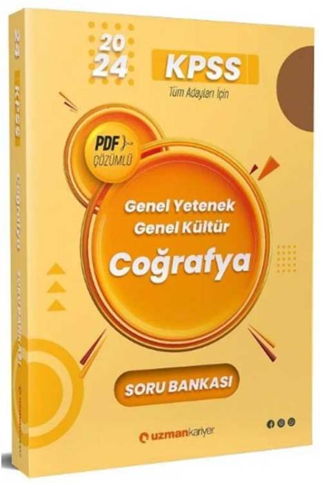 2024 KPSS Coğrafya Soru Bankası PDF Çözümlü Uzman Kariyer Yayınları