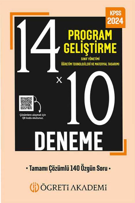 2024 KPSS Eğitim Bilimleri 14x10 Program Geliştirme Sınıf Yönetimi Deneme Öğreti Akademi Yayınları
