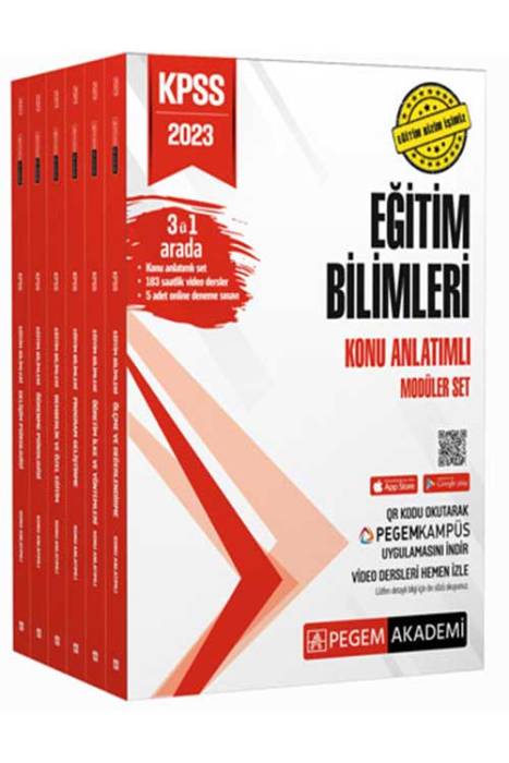 2023 KPSS Eğitim Bilimleri Konu Anlatımlı Modüler Set - 6 Kitap + En Güncel Video Pegem Akademi Yayınları