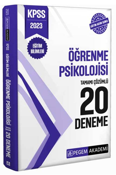 2023 KPSS Eğitim Bilimleri Öğrenme Psikolojisi 20 Deneme Pegem Akademi Yayınları