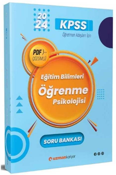 2024 KPSS Eğitim Bilimleri Öğrenme Psikolojisi Soru Bankası PDF Çözümlü Uzman Kariyer Yayınları