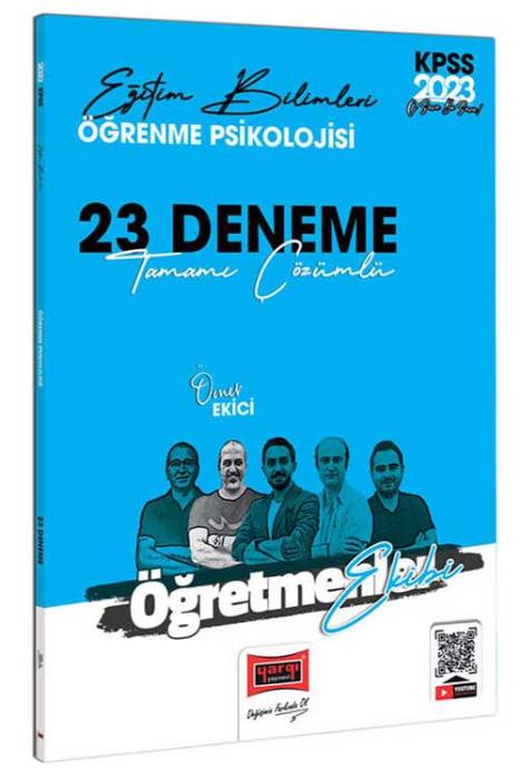 2023 KPSS Eğitim Bilimleri Öğretmenler Ekibi Öğrenme Psikolojisi Tamamı Çözümlü 23 Deneme Sınavı Yargı Yayınları