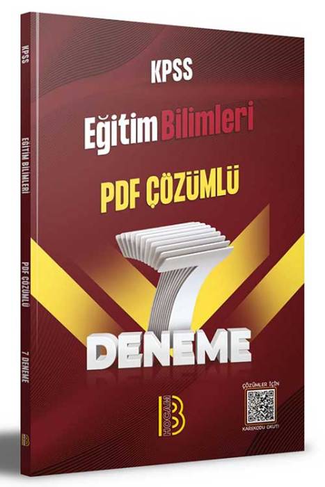 2023 KPSS Eğitim Bilimleri PDF Çözümlü 7 Deneme Benim Hocam Yayınları