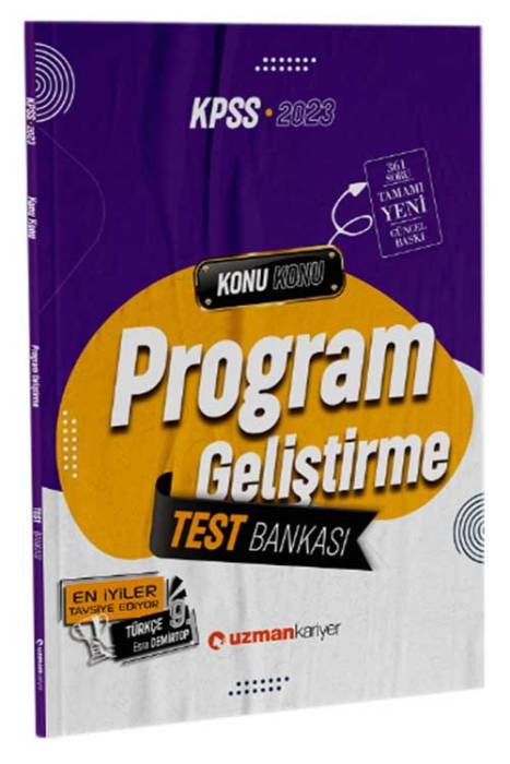 2023 KPSS Eğitim Bilimleri Program Geliştirme Test Bankası Yaprak Test Uzman Kariyer Yayınları